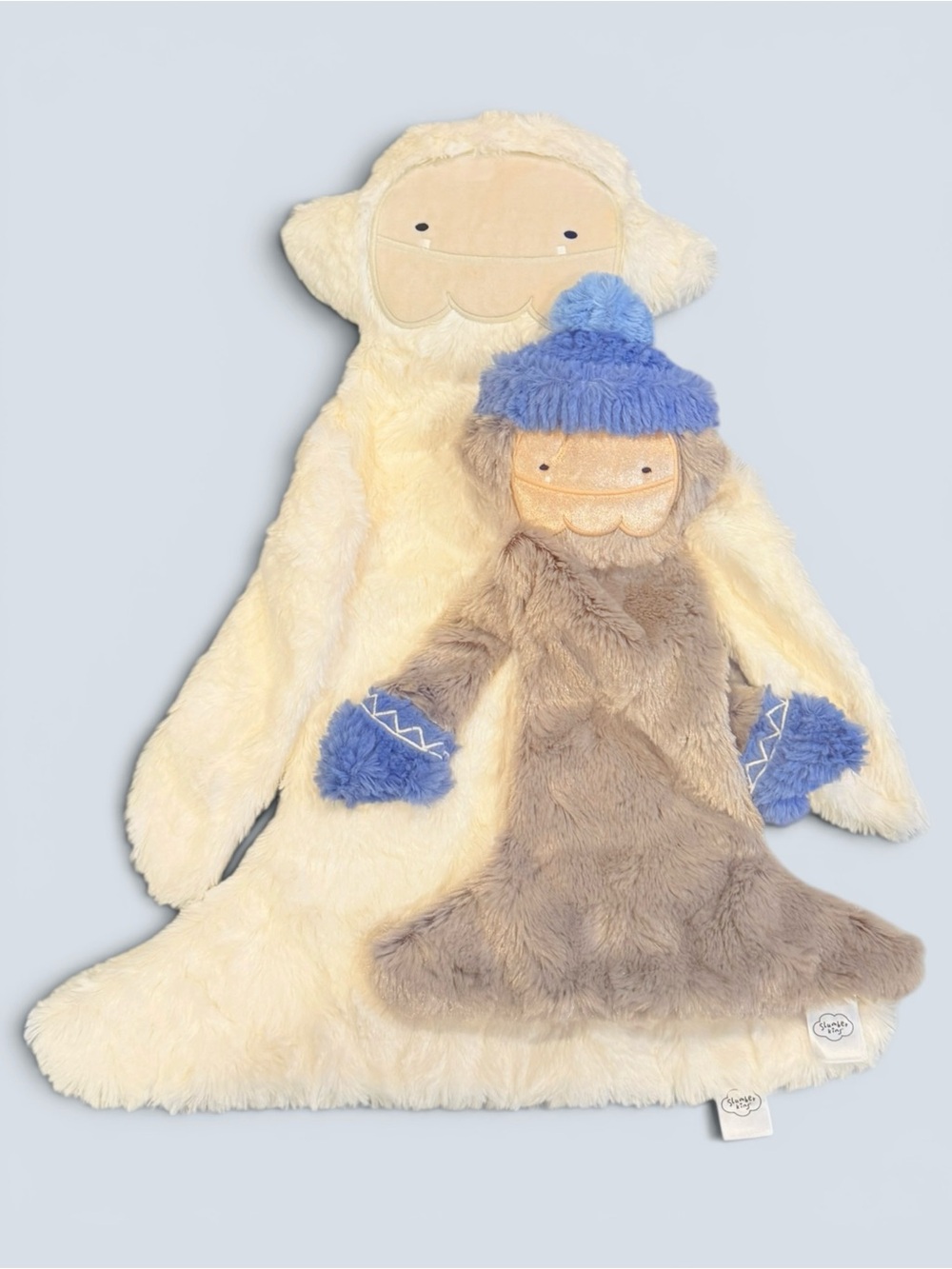 Slumberkins Sasquatch Bigfoot Yeti Snuggler Pair of Plush Baby Lovey Soft